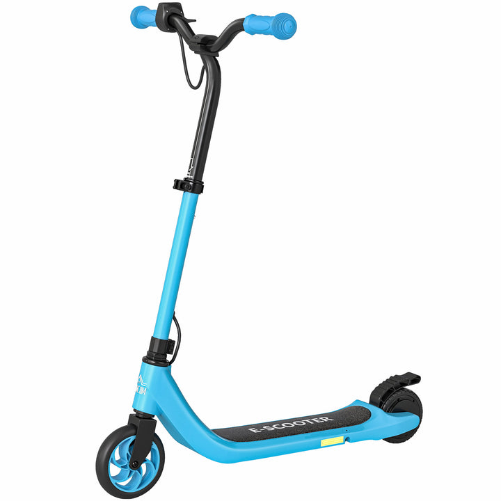 MCL Kids Electric Scooter, Electric Scooters for Kids Ages 6+, 8 KM/H & 6 KM Lightweight E-Scooter, Adjustable Height, Rear Brake - Blue