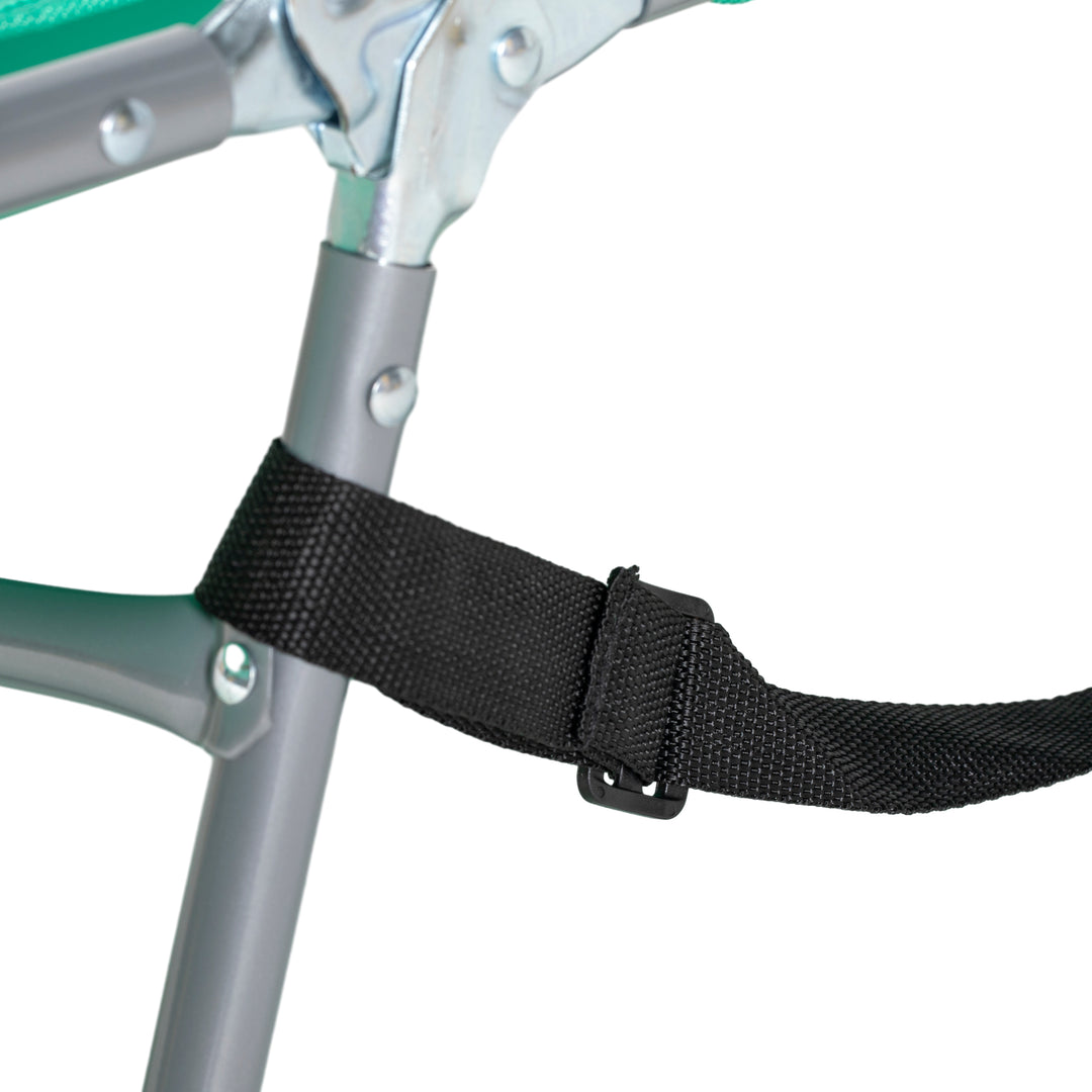 MCL Foldable Sun Lounger with Reading Hole - Green