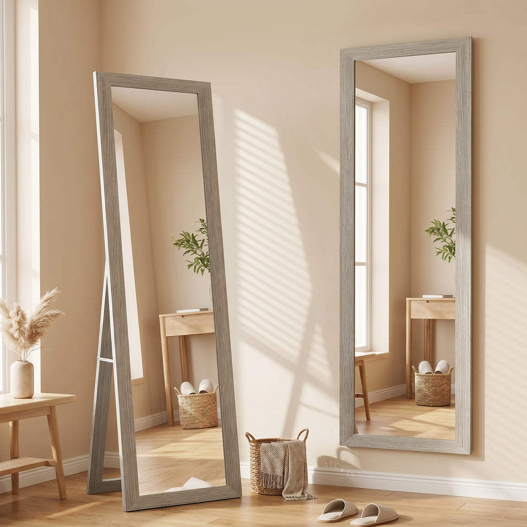 Full Length Mirror, 37 x 157 cm, Hanging or Freestanding, Rectangular 