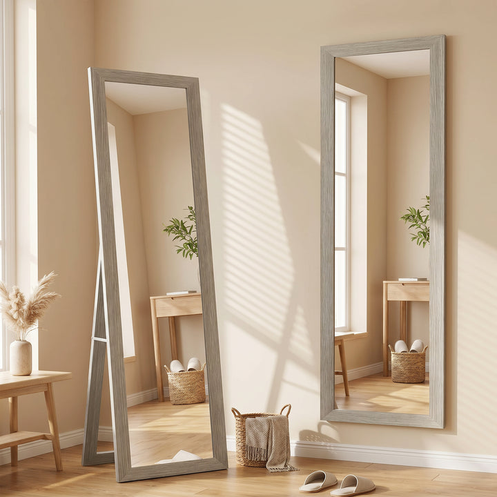 Full Length Mirror, 37 x 157 cm, Hanging or Freestanding, Rectangular 