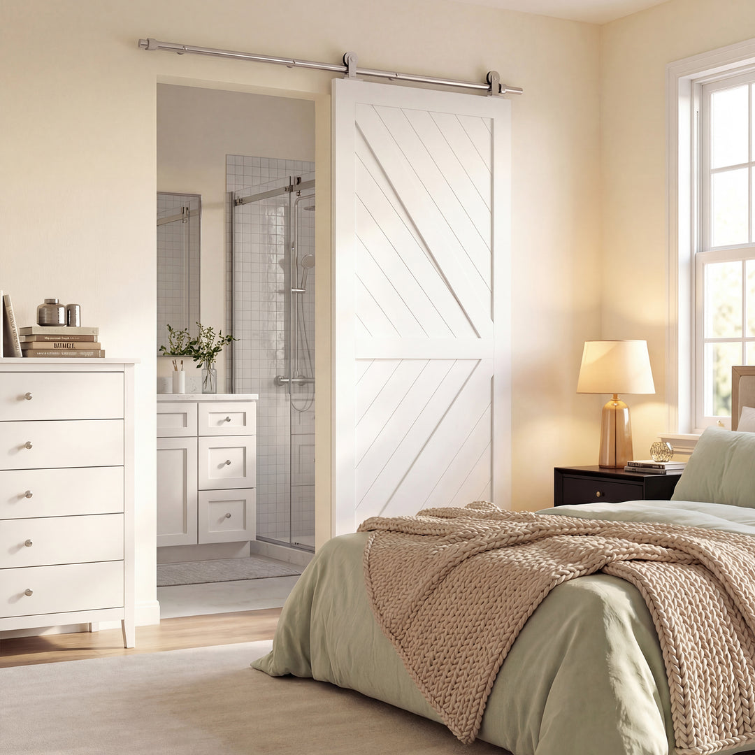 Sliding Door Hardware Kit Heavy Duty 304 Stainless Steel 152 cm Wide D