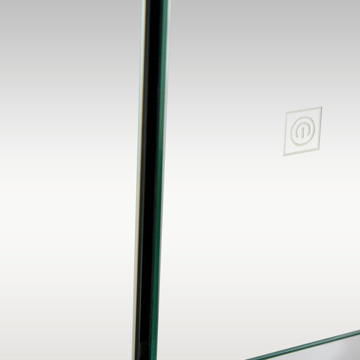 MCL LED Bathroom Cabinet with Mirror, Wall Mounted Dimmable Brightness Storage Organiser with 3 Mirrored Doors and Adjustable Shelves, Memory Function, USB Charge, High Gloss Black