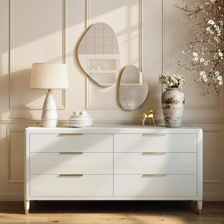 Set of 2 Pebble-Shaped Wall Mirror