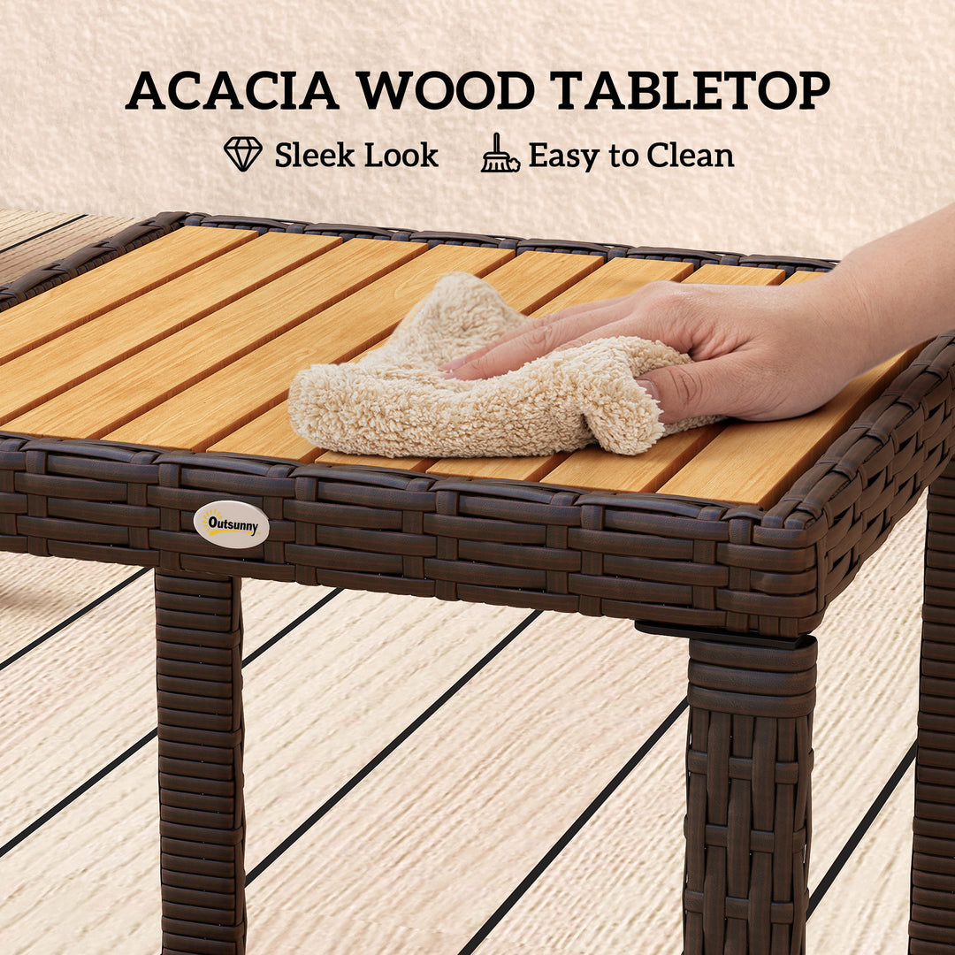 Three-Piece Rattan Chair Set - White