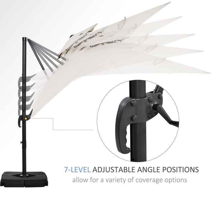 MCL Steel Frame Outdoor Roma Cantilever Umbrella