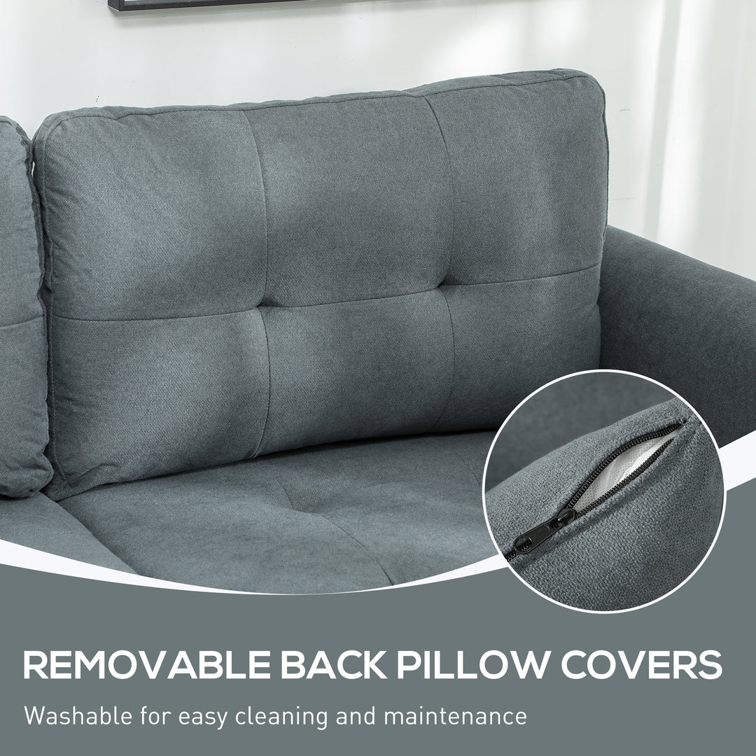 L' Shape Modular Sofa, with Storage - Dark Grey