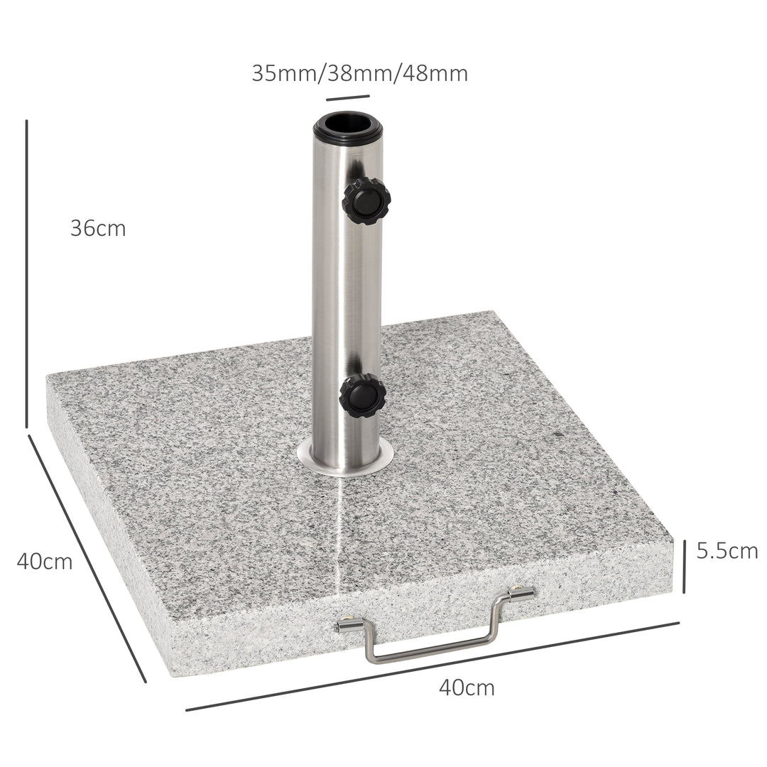 25kg Garden Umbrella Base Durable Parasol Holder Patio Furniture Outdoor Sunshade Marble Stand