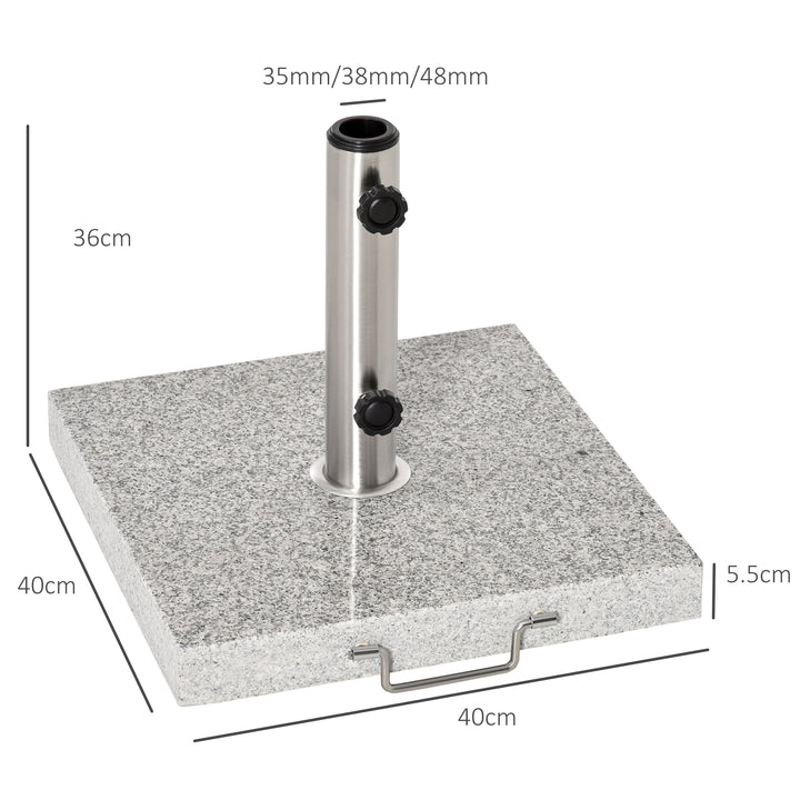 25kg Garden Umbrella Base Durable Parasol Holder Patio Furniture Outdoor Sunshade Marble Stand
