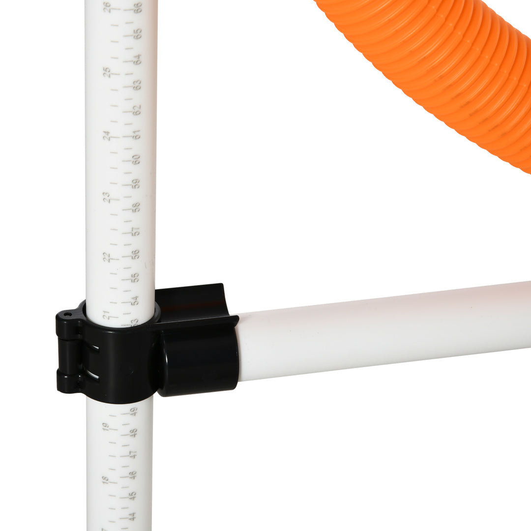 MCL 3 Piece Pet Agility Training Equipment Dog Play Run Jump Obedience Training Set Adjustable (Pole + Hoop + Hurdle)