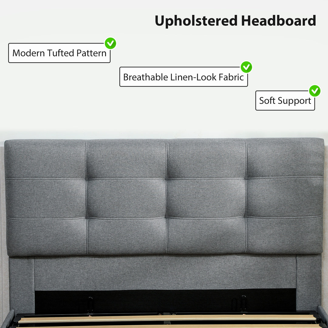 MCL 4ft6 Double Ottoman Bed with Gas Lift Storage - Grey