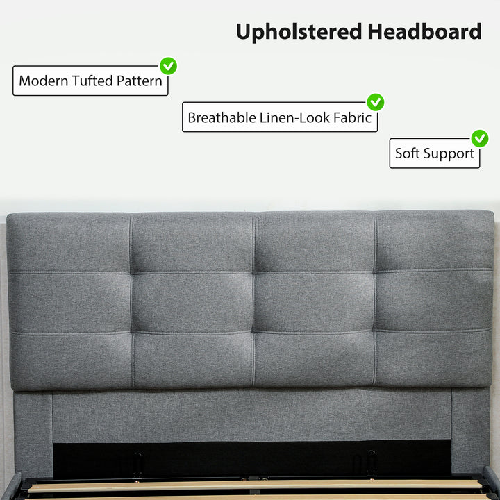 MCL 4ft6 Double Ottoman Bed with Gas Lift Storage - Grey