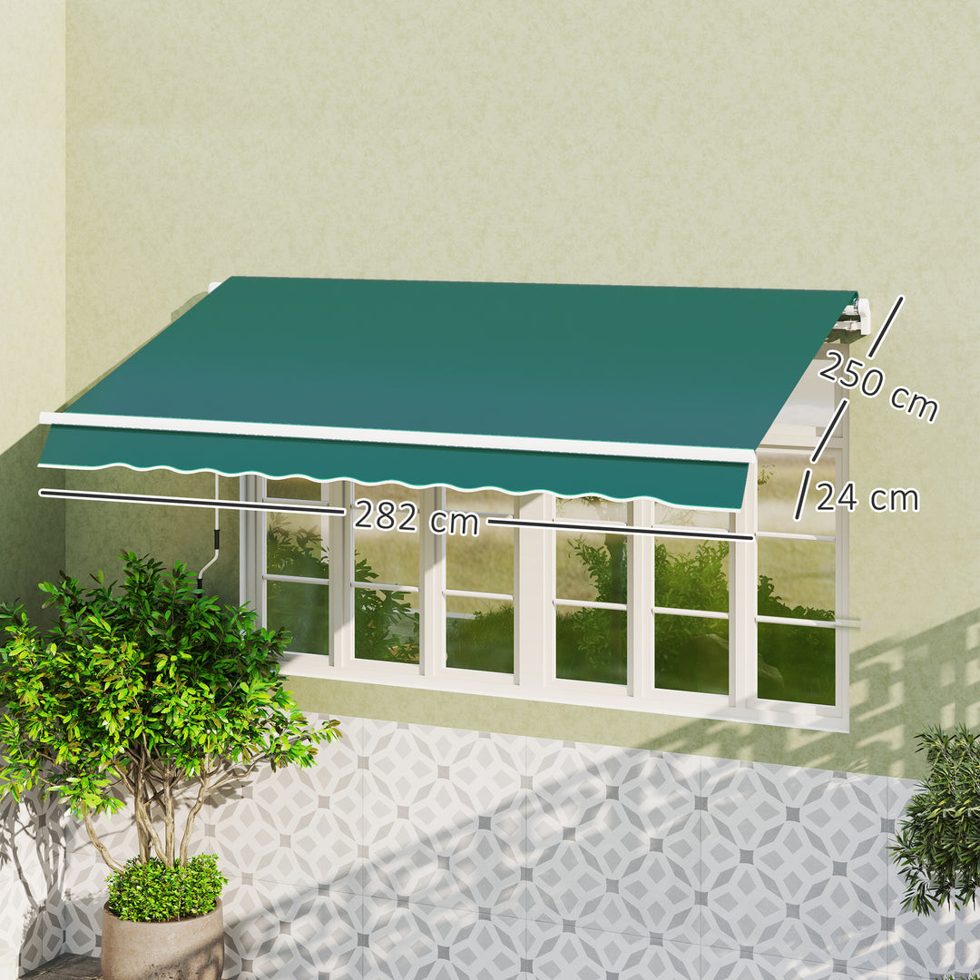 Awning Replacement Canopy, Water Resistant UPF 50+ Sun Shade Cover for 3 x 2.5 m Garden Awning (Fabric Only), Green