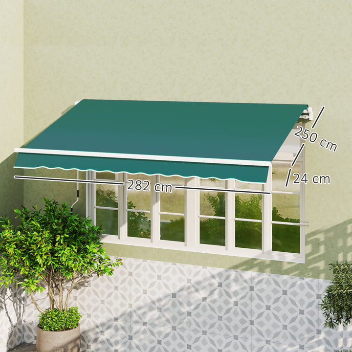 Awning Replacement Canopy, Water Resistant UPF 50+ Sun Shade Cover for 3 x 2.5 m Garden Awning (Fabric Only), Green