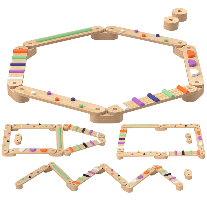 AIYAPLAY Wooden Balance Beam for Kids, Balance, Coordination, Agility