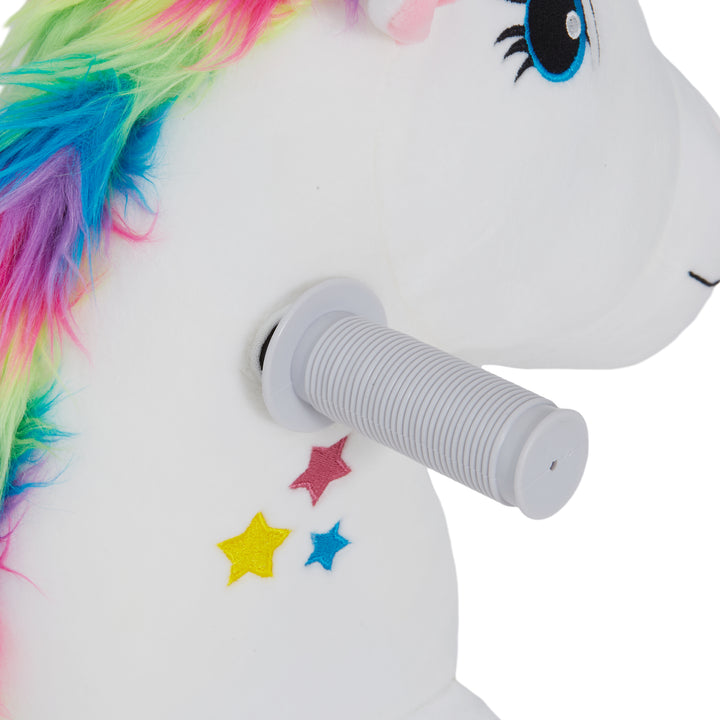 AIYAPLAY 6V Electric Ride on Unicorn, Battery Powered Kids Ride on Animal Toy with Music, Forward Control, for Ages 18-36 Months
