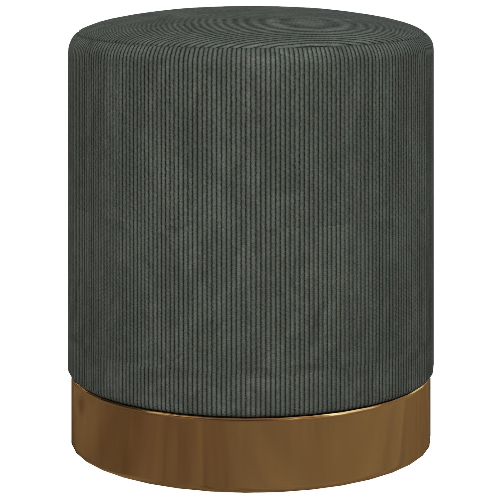 Soft Padded Corduroy Footstool - Dark Green