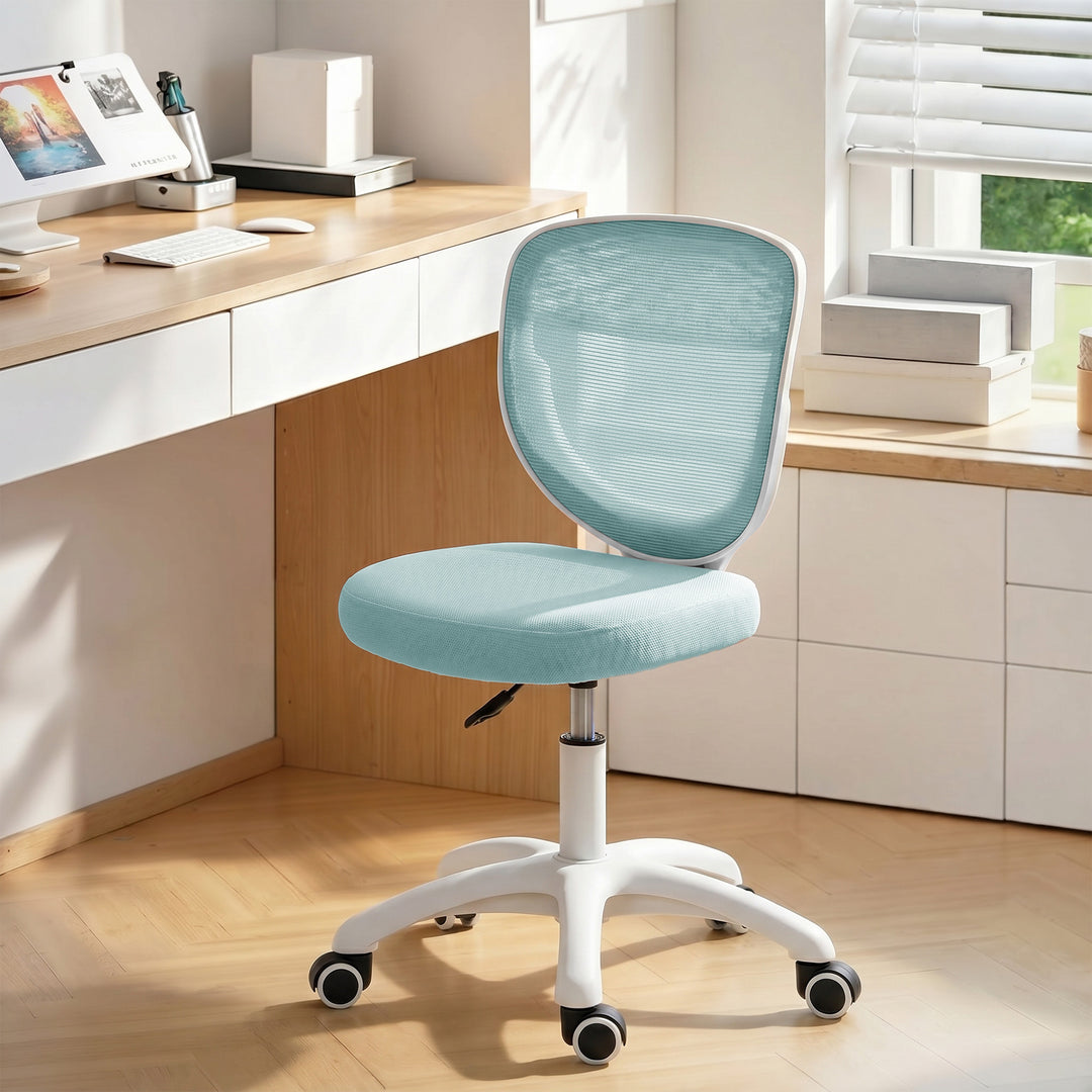 Office Chair, Armless Computer Desk Chair with Breathable Mesh, Adjust