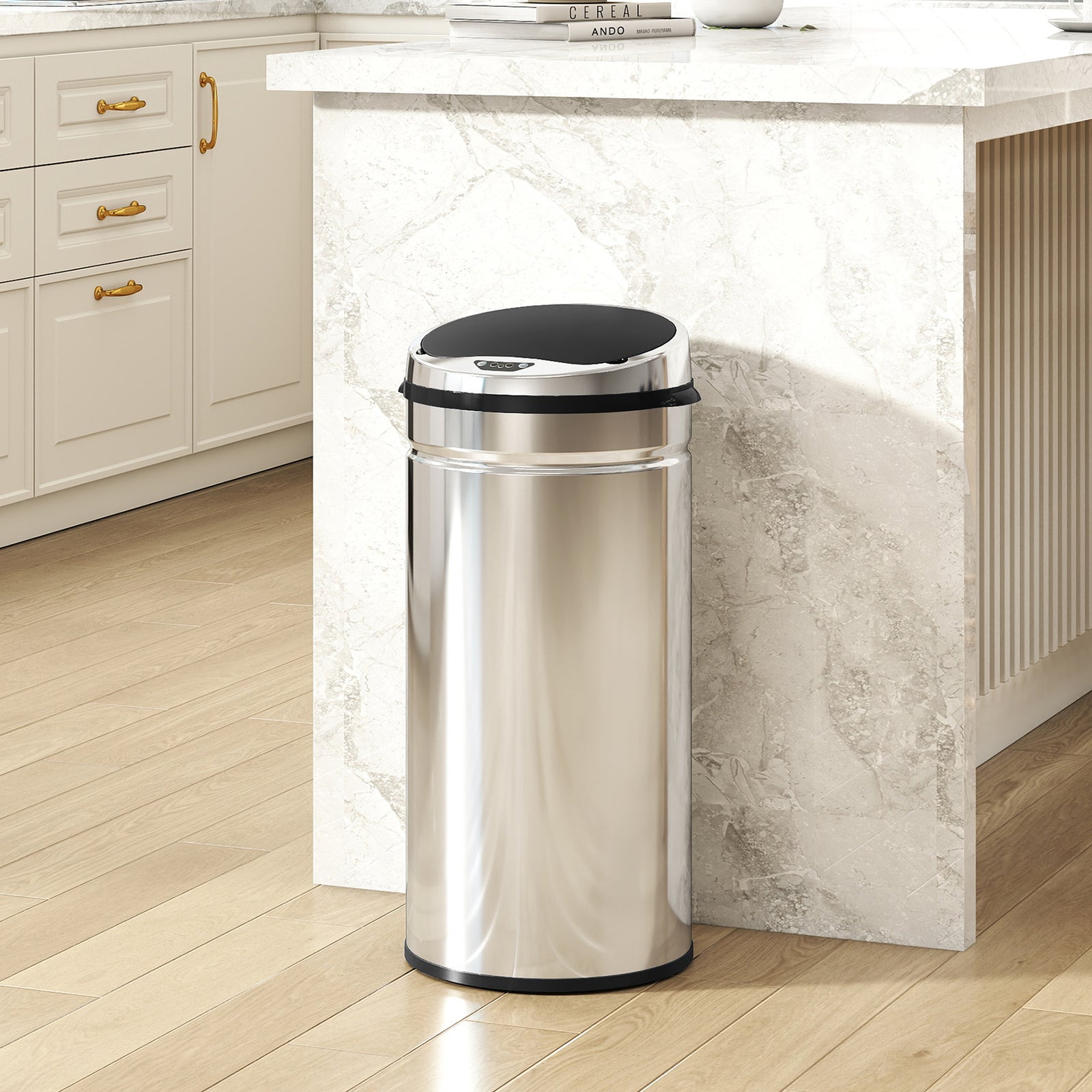 42L Automatic Motion Sensor Rubbish Bin with Fingerprint Resistant, St