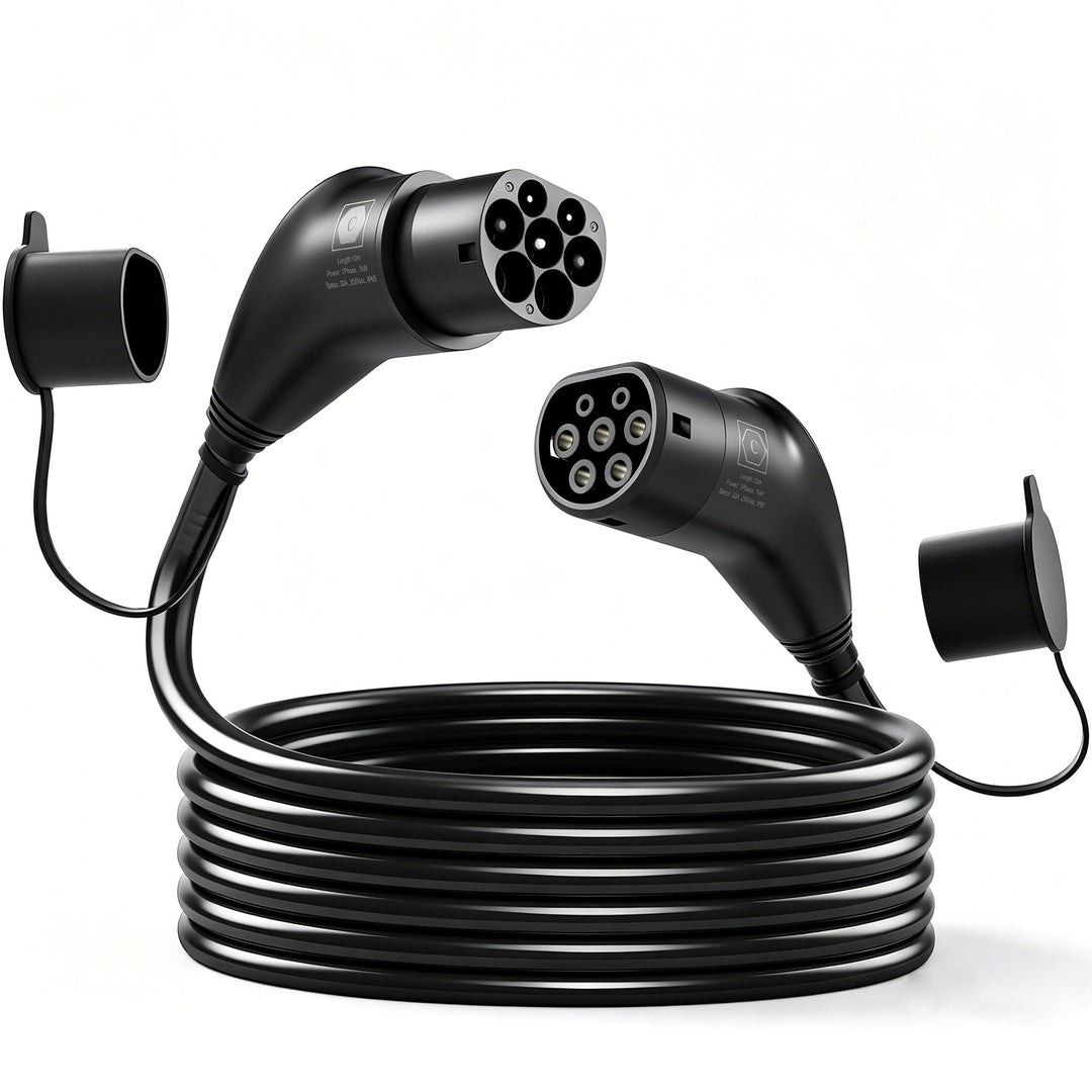 Type 2 EV Charging Cable, 7kW, 32A, Mode 3, 1-Phase, 10m Type 2 to Typ
