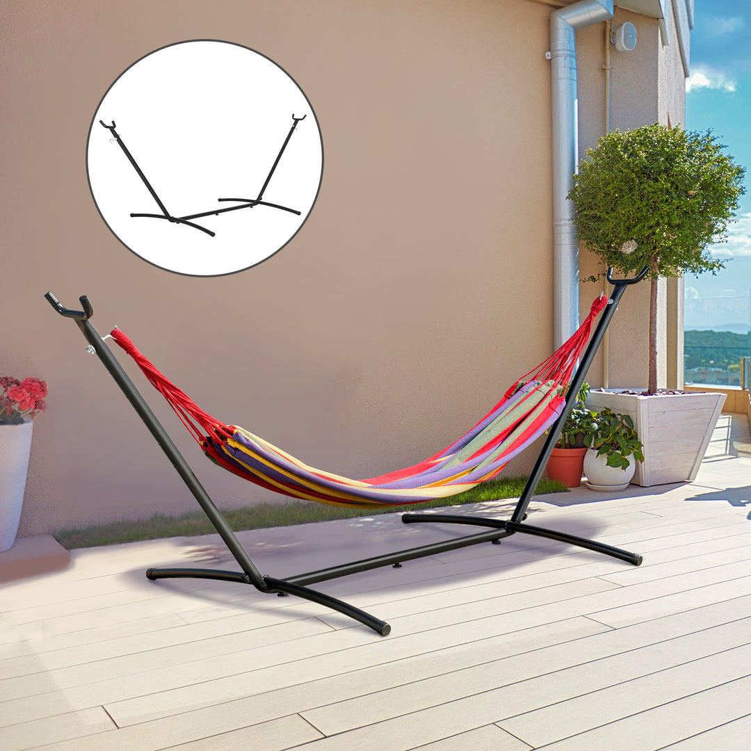 2.86m Universal Hammock Stand Metal Frame Garden Camping Picnic Outdoor Patio Replacement – Stand Only