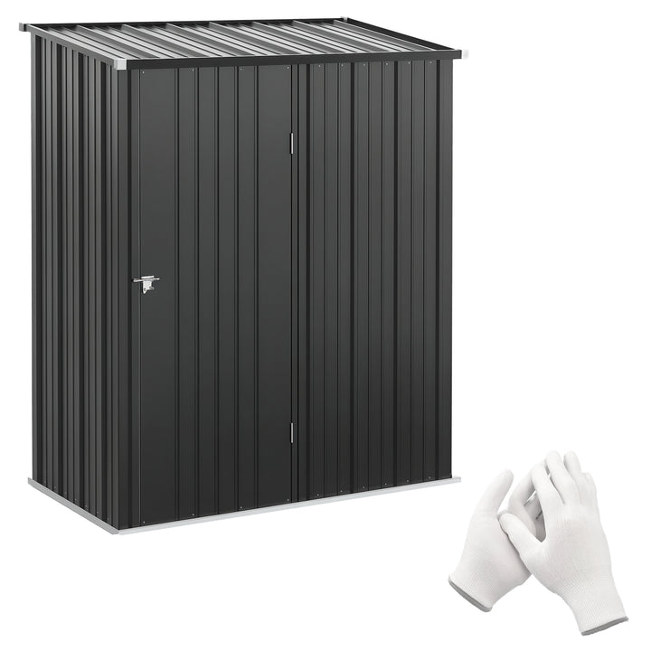 MCL 5.3 x 3.1ft Corrugated Steel Garden Shed - Black