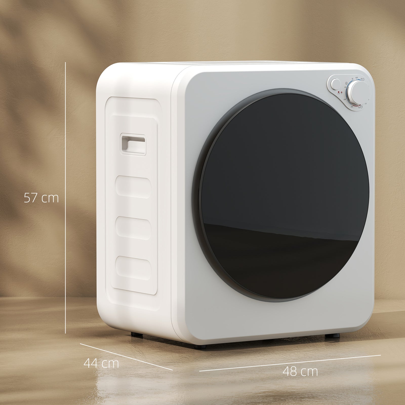 4kg Front Load Laundry Dryer, Portable Clothes Dryer with 2 Power Mode