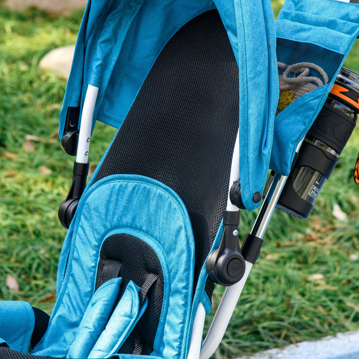 6 in 1 Kids Trike with Parent Handle, Canopy, 5-point Safety Belt, Storage, Footrest, Brake, for 1-5 Years, Blue
