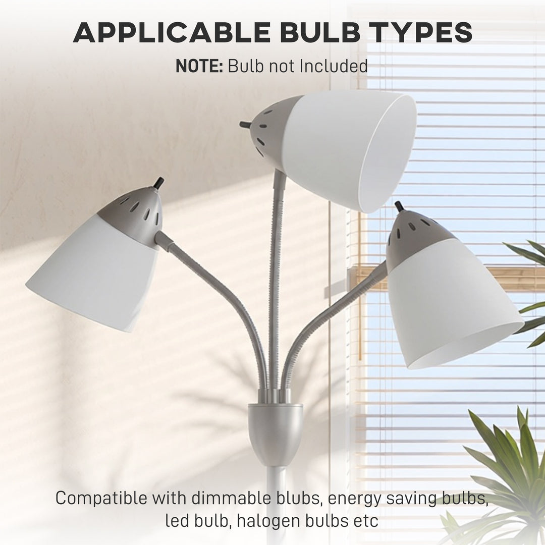 Arc Tree Floor Lamp with 3 Adjustable Rotating Lights, Industrial Stan