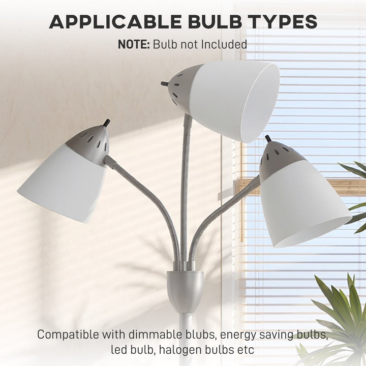 Arc Tree Floor Lamp with 3 Adjustable Rotating Lights, Industrial Stan