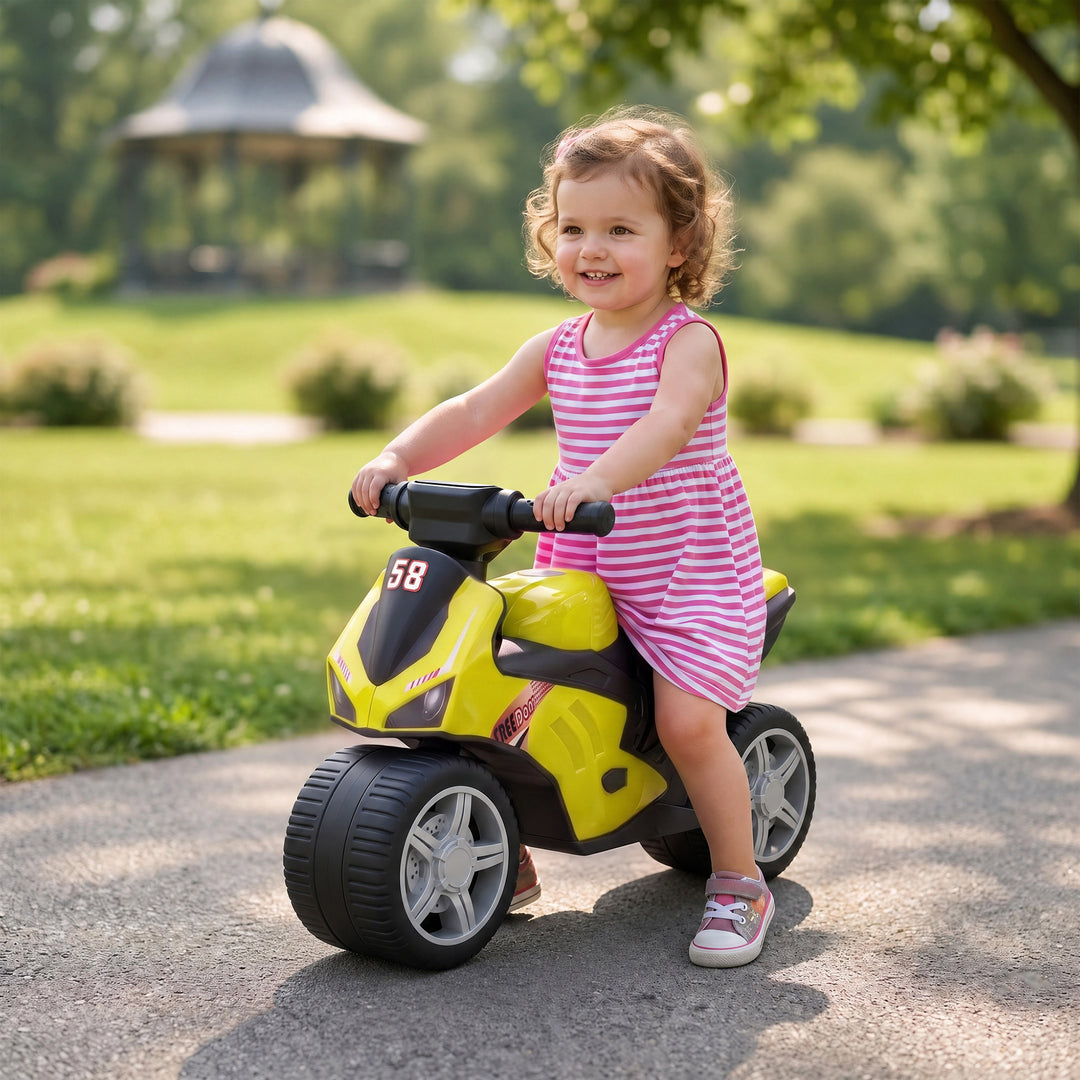 Balance Bike with Music Extra-Wide Wheels Toddler Bike for Boys Girls 