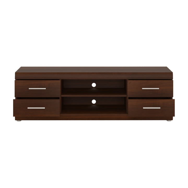 Imperial Wide 4 Drawer TV Cabinet in Dark Mahogany Melamine