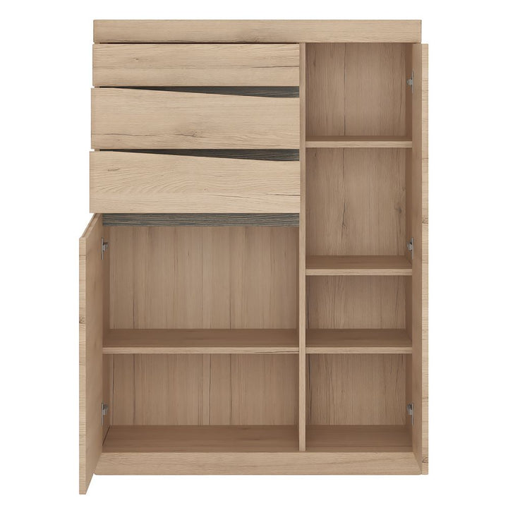 Kensington 2 Door 3 Drawer Cabinet in Oak