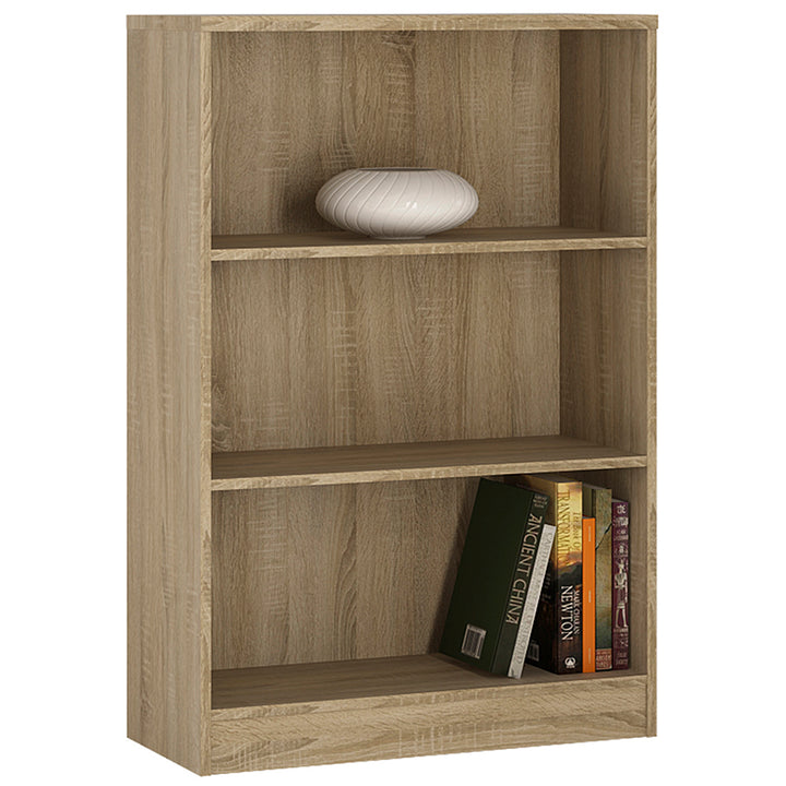 4 You Medium Wide Bookcase in Sonama Oak