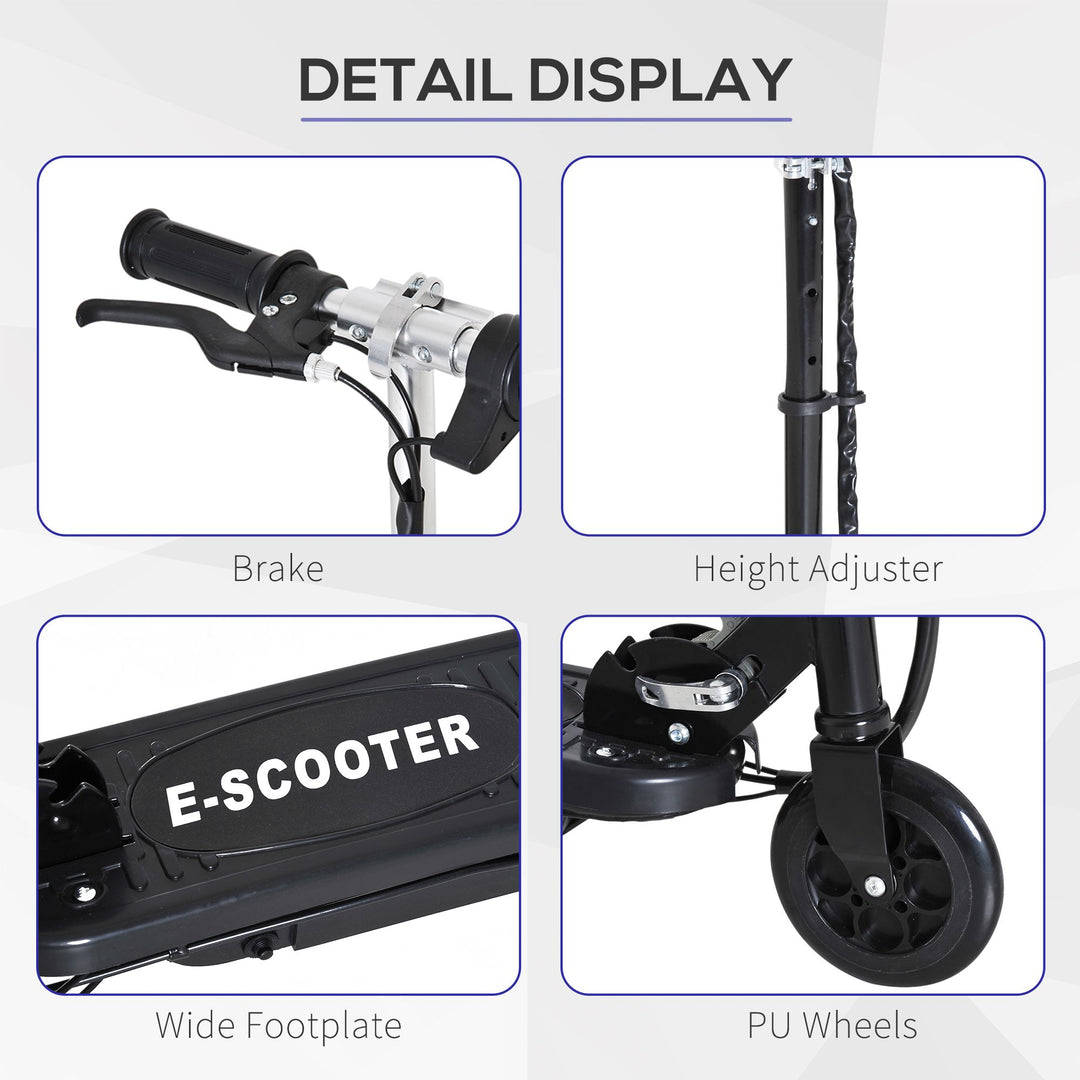 MCL Folding Kids Electric Scooter Ride on Toy, Age 7-14-Black