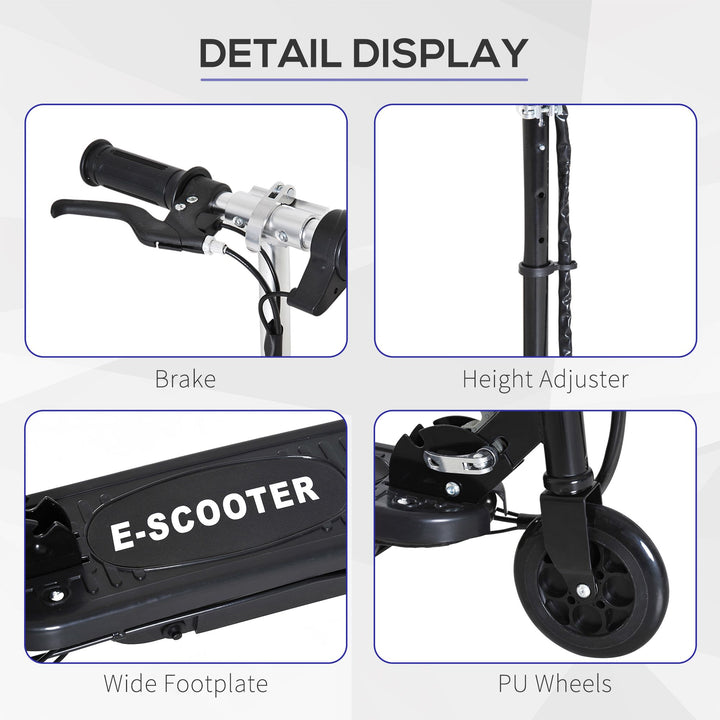 MCL Folding Kids Electric Scooter Ride on Toy, Age 7-14-Black