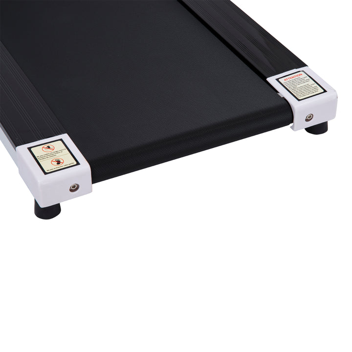 Folding Treadmill with Incline, Walking Pad Treadmill for Home, 1-10km/h Under Desk Running Machine with LCD Display and Wheels, No Assembly, White