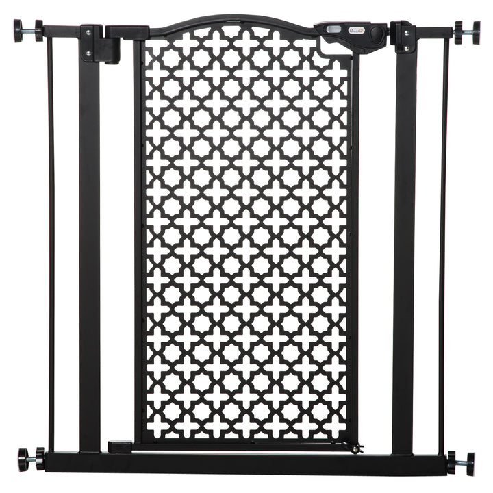 74-80 cm Pressure Fit Safety Gate for Doorways and Staircases, Dog Gate, Pet Barrier for Hallways with Auto Close, Double Locking