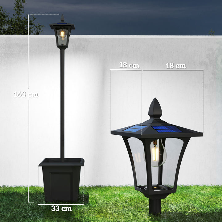 Garden Solar Lamp Post Light, Waterproof LED Solar Light Post with Pla