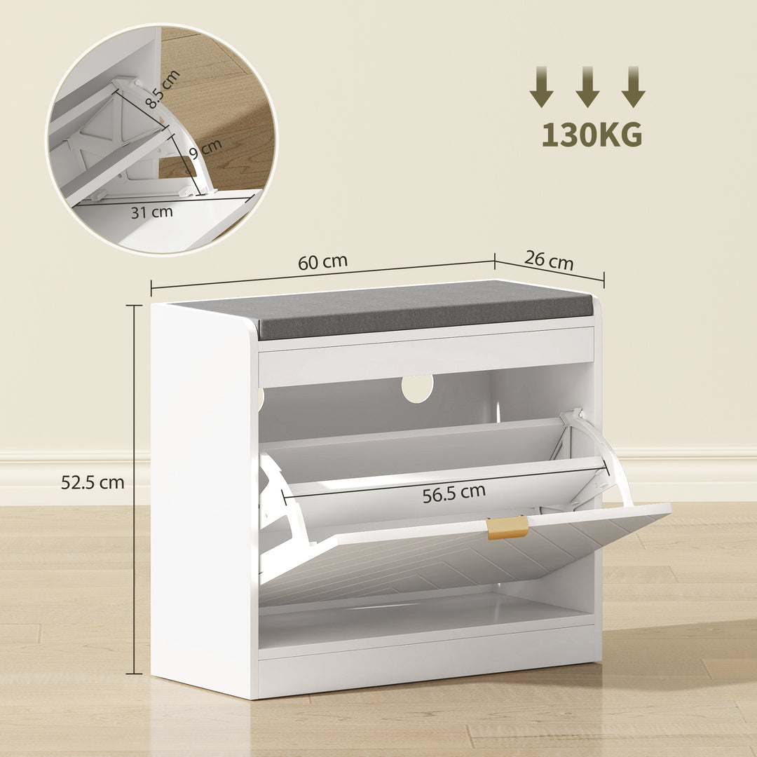 Shoe Storage with Seat, Upholstered Entryway Bench, Shoe Bench with 1 