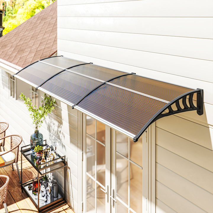 Front Door Canopy, Outdoor Awning, Rain Shelter, 303 x 96cm