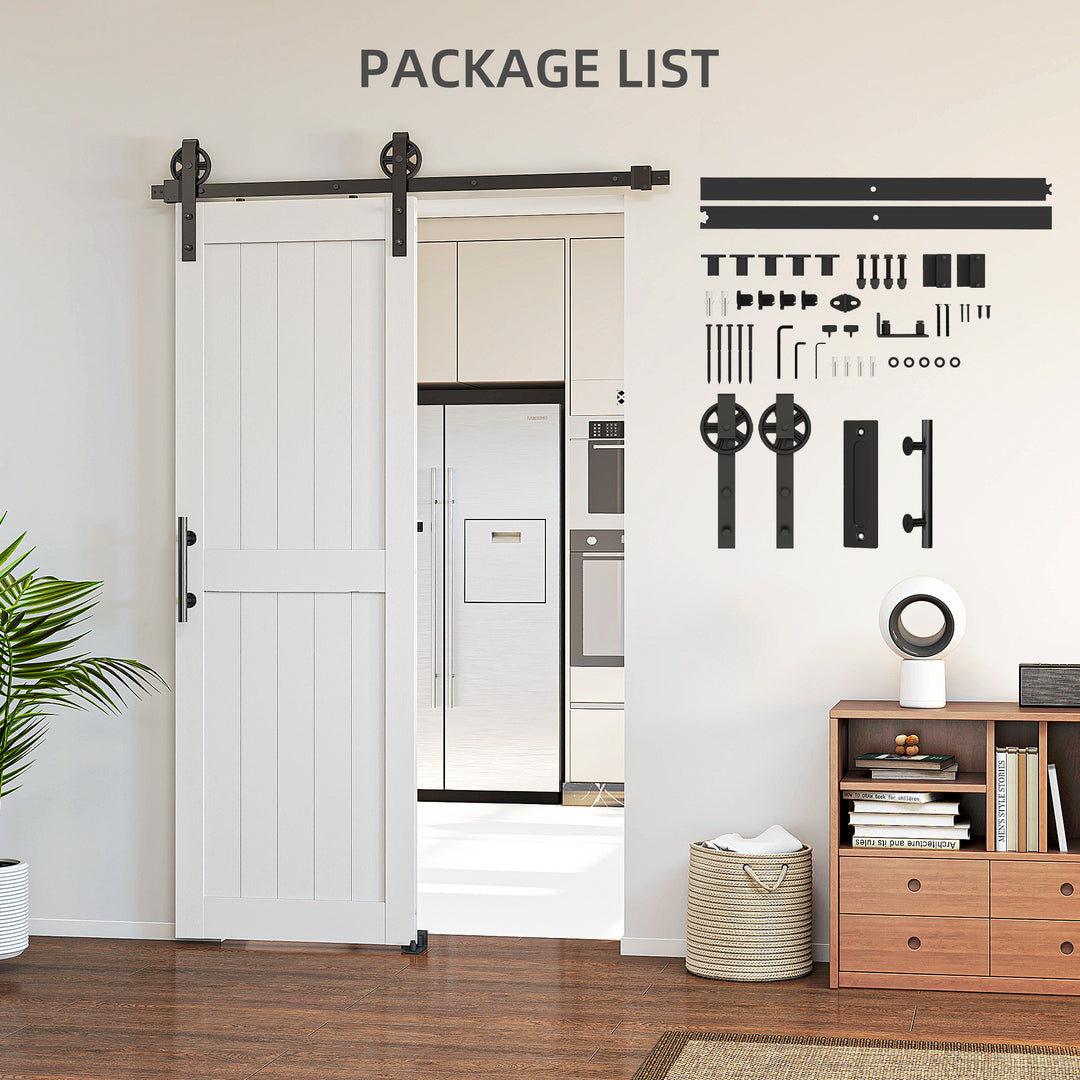 152.4cm Sliding Barn Door Kit, Sliding Door with Track, Hardware, Upgr