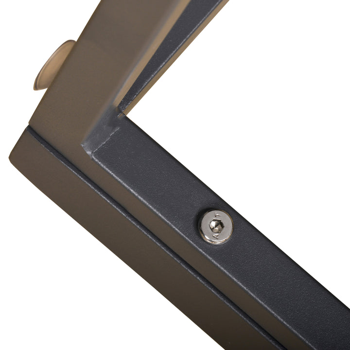 MCL 5 Pieces Outdoor Patio Furniture Set, Sofa Couch with Glass Coffee Table, Cushioned Chairs and Aluminum Tube, for Balcony Garden Backyard, Grey