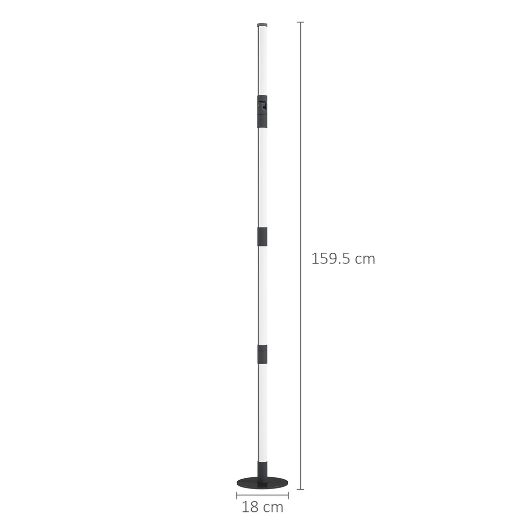 LED Floor Lamp, 360° RGB Detachable Corner Floor Lamp with App & Remote Control, Colour Changing Standing Lamp with Music Sync & Timing, for Living Room, Game Room, Dark Grey