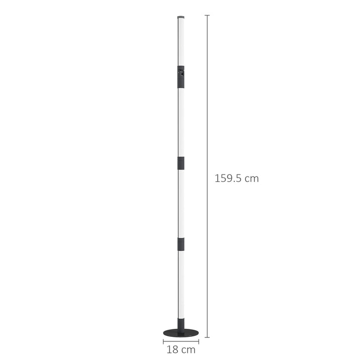 LED Floor Lamp, 360° RGB Detachable Corner Floor Lamp with App & Remote Control, Colour Changing Standing Lamp with Music Sync & Timing, for Living Room, Game Room, Dark Grey
