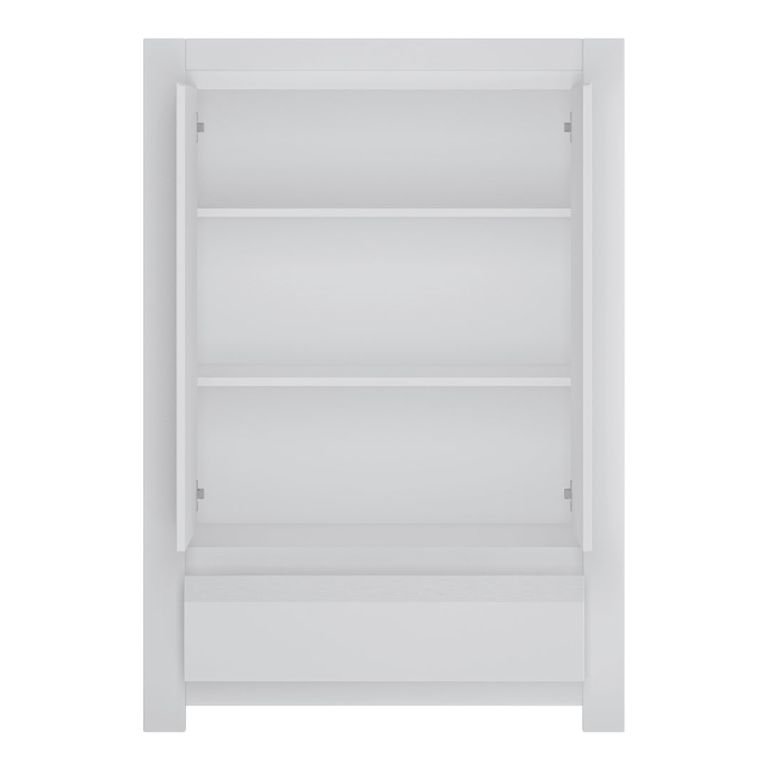 Novi 2 Door 1 Drawer Cabinet in Alpine White