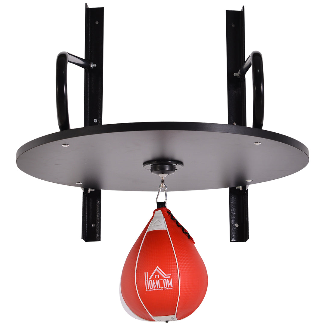 HOMCOM Boxing Speed Ball Set: Pear Bag with Platform, Wall Mount, Pump & Accessories, 60 x 73 x 80 cm | Aosom UK