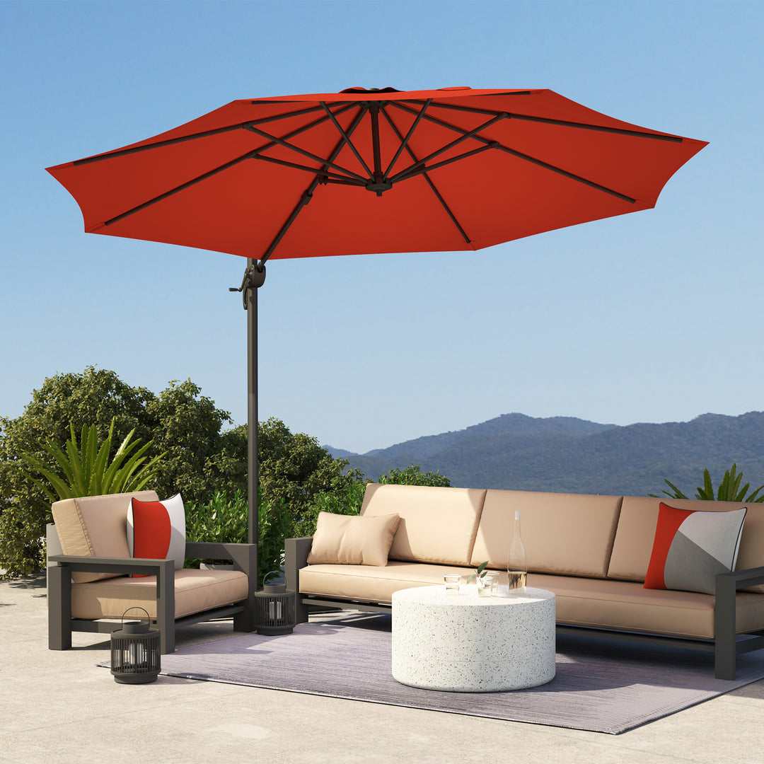 Five-Position Overhanging Parasol - Orange