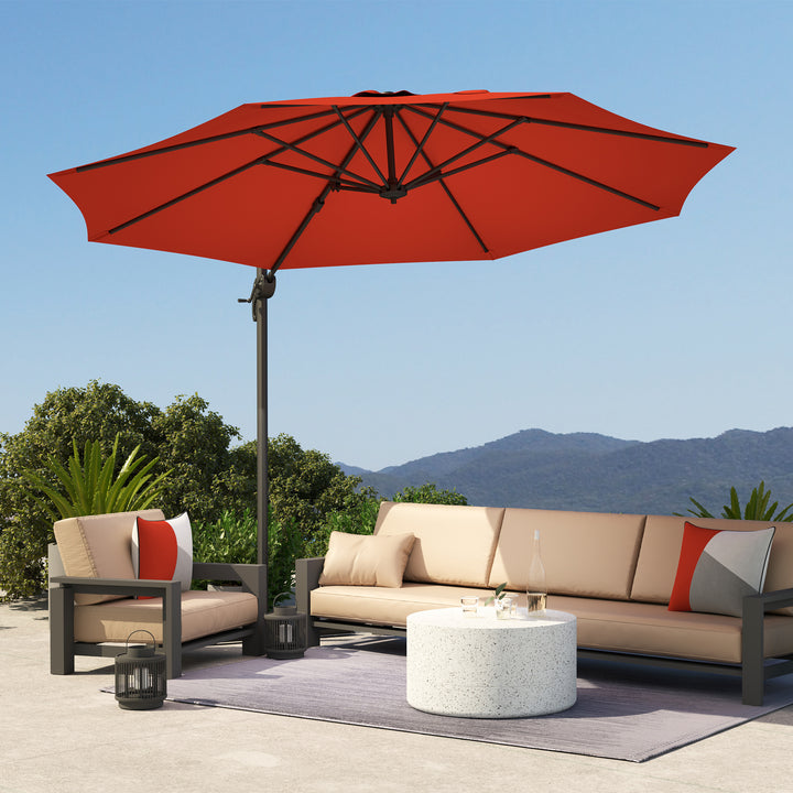 Five-Position Overhanging Parasol - Orange