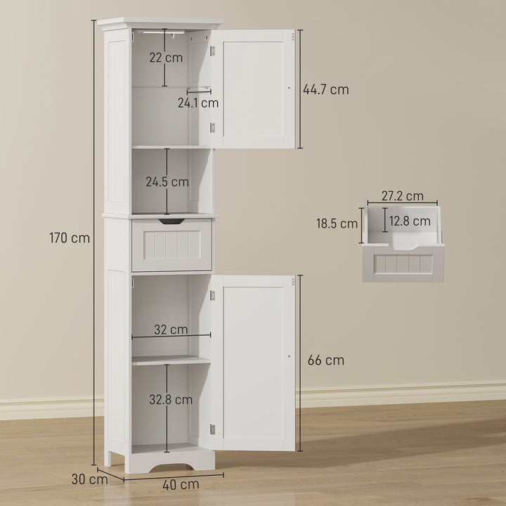 Slim Bathroom Storage Cabinet, with Sensor Lights