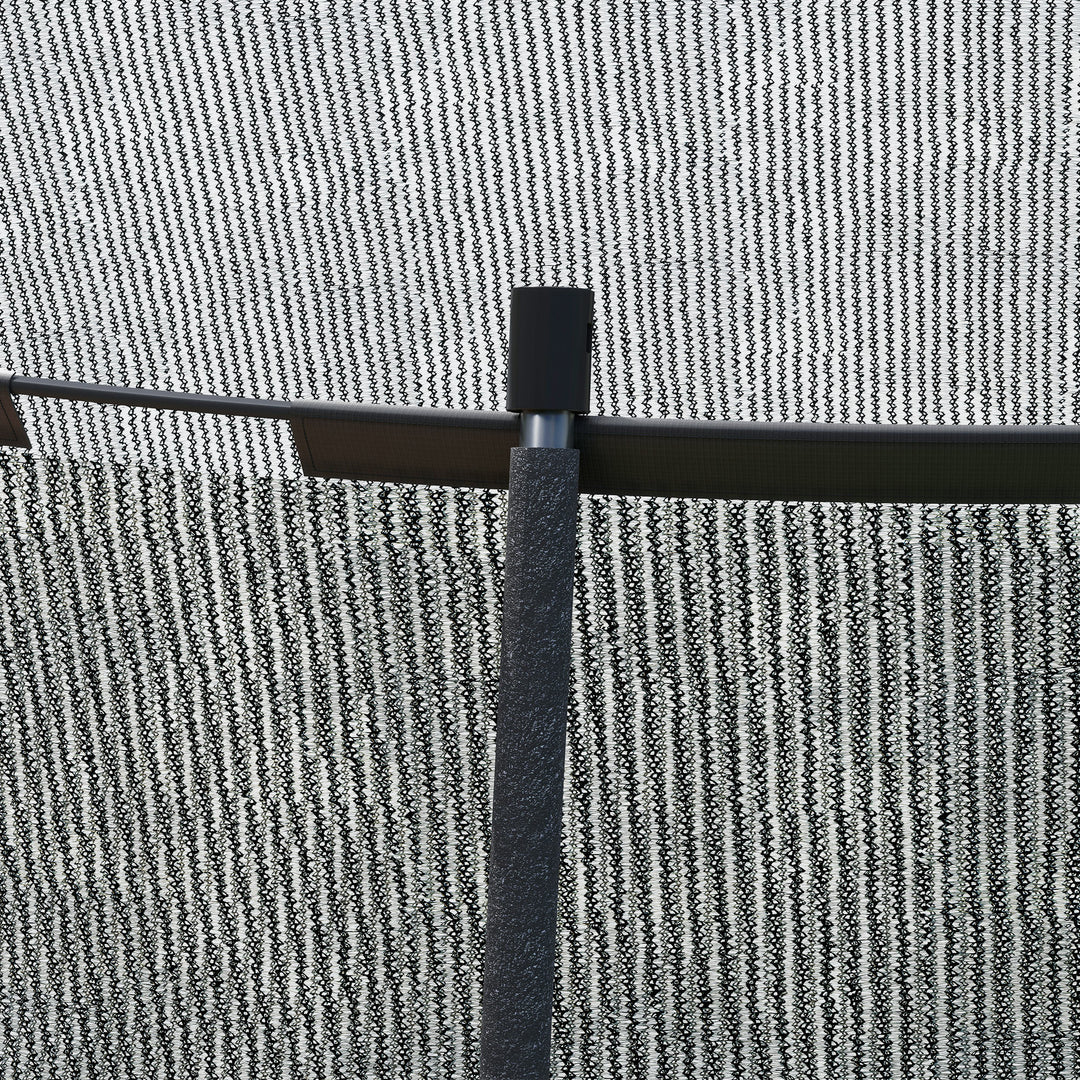 SPORTNOW 10ft Outdoor Trampoline with Enclosure Net, Spring Cover, Black